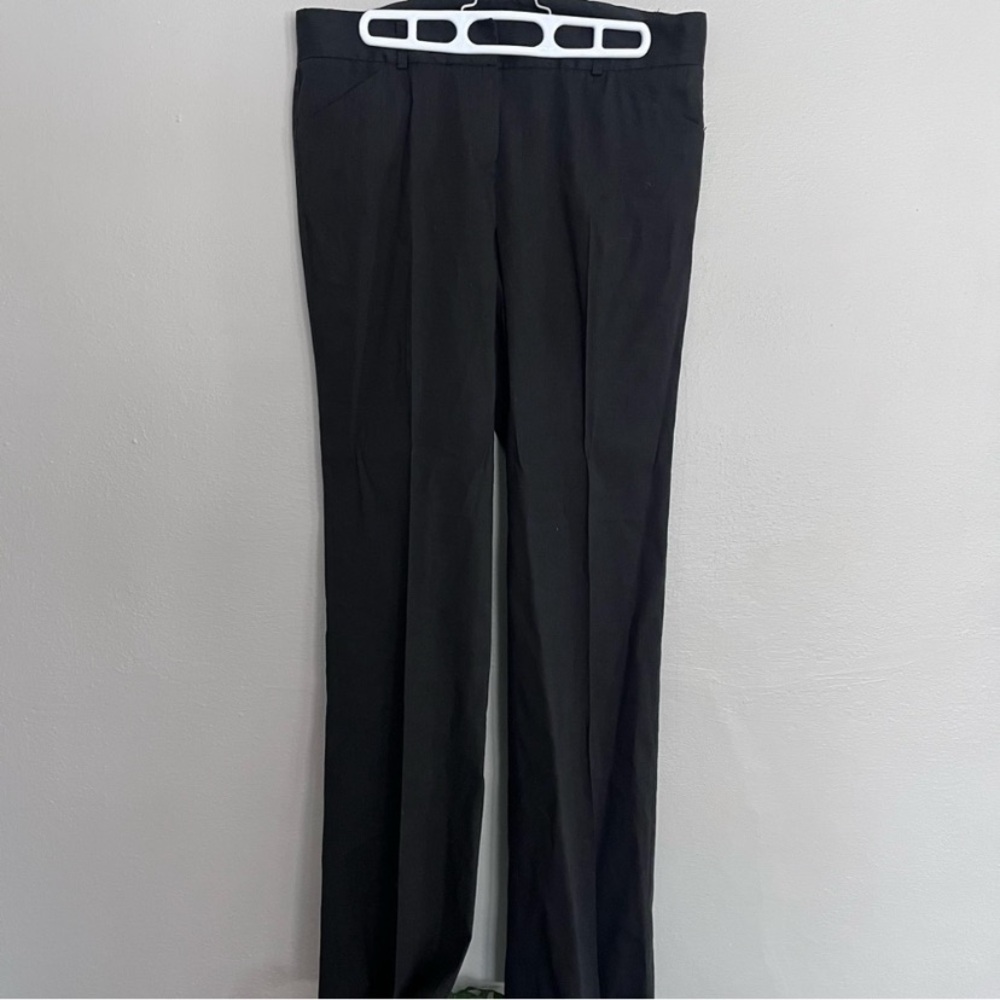 THEORY Black Linen Blend Trouser